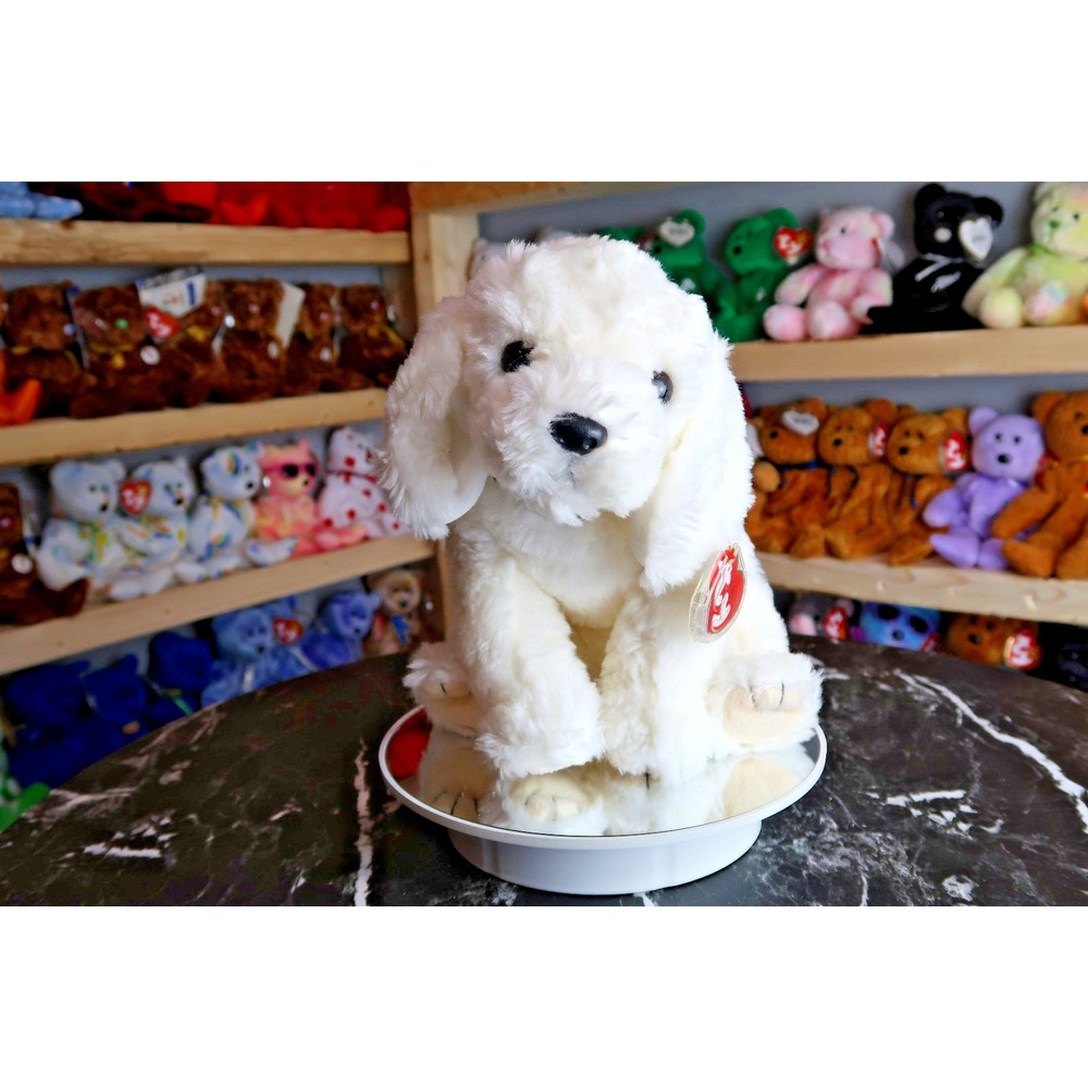 Ty Cream Plush Puppy Stuffed Animal